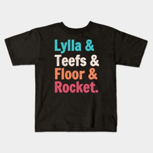 Lylla And Teefs And Floor And Rocket Vintage Kids T-Shirt